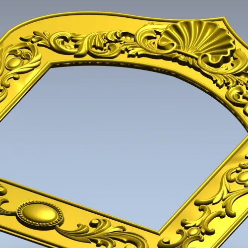 Arched Ornate Frame STL for CNC