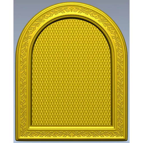 Arched Decorative Frame STL - detailed 3D model for CNC carving