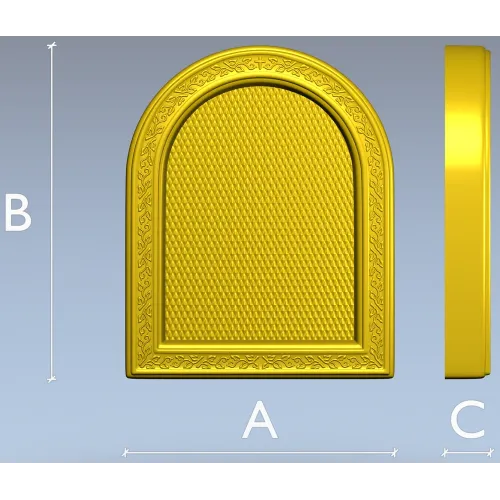 Arched Decorative Frame STL - detailed 3D model for CNC carving