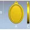Овальная рамка-медальон для фрезеровки - stl модель