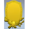 Oakcrest cartouche - high-relief decorative frame STL for CNC