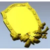 Oakcrest cartouche - high-relief decorative frame STL for CNC