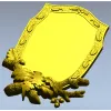 Oakcrest cartouche - high-relief decorative frame STL for CNC