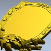 Oakcrest cartouche - high-relief decorative frame STL for CNC