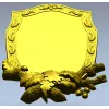 Oakcrest cartouche - high-relief decorative frame STL for CNC