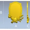 Oakcrest cartouche - high-relief decorative frame STL for CNC