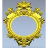 Овальная резная рама в стиле рококо - STL модель для ЧПУ