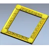 Ornate Rosette Corner Frame - STL 3D Model for CNC