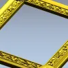 Ornate Rosette Corner Frame - STL 3D Model for CNC