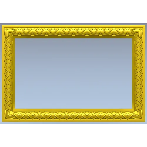 Rectangular Arch-Motif Frame STL for CNC Router