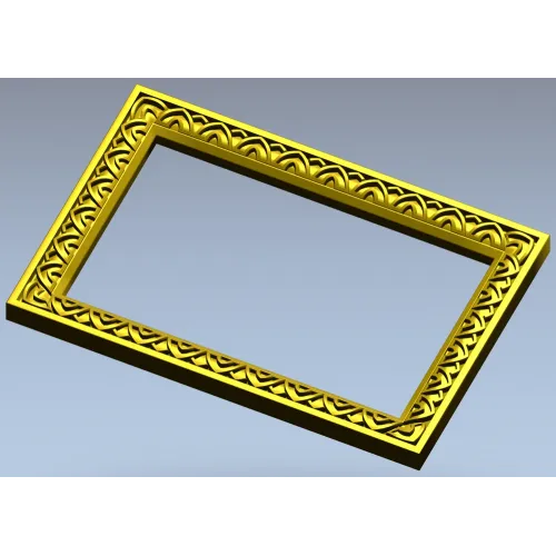 Rectangular Arch-Motif Frame STL for CNC Router
