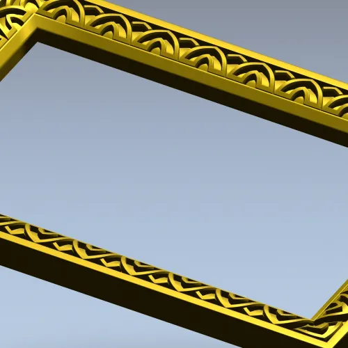 Rectangular Arch-Motif Frame STL for CNC Router