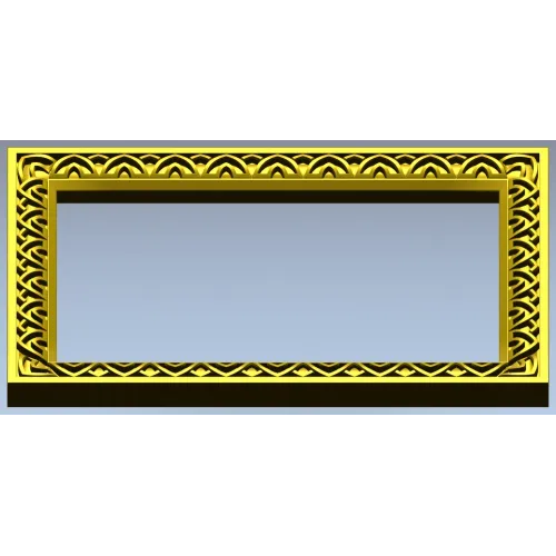 Rectangular Arch-Motif Frame STL for CNC Router