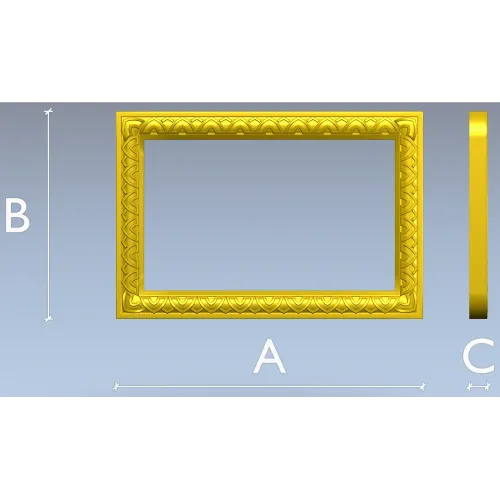 Rectangular Arch-Motif Frame STL for CNC Router