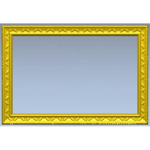 Laurel Ribbon Frame - 3D STL model for CNC milling