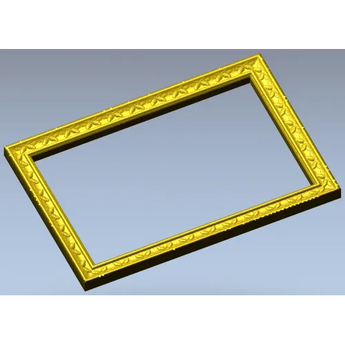 Laurel Ribbon Frame - 3D STL model for CNC milling