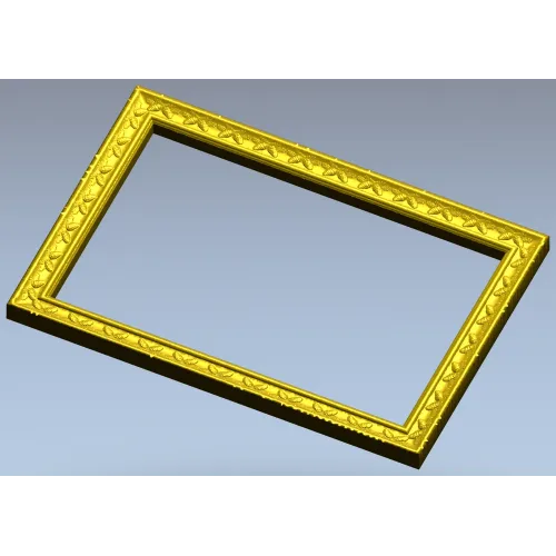 Laurel Ribbon Frame - 3D STL model for CNC milling