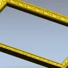 Laurel Ribbon Frame - 3D STL model for CNC milling