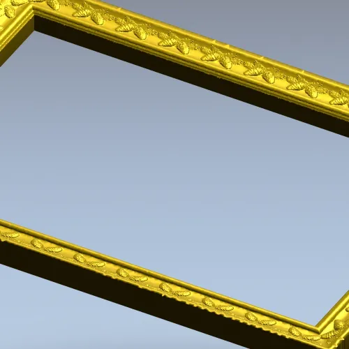 Laurel Ribbon Frame - 3D STL model for CNC milling