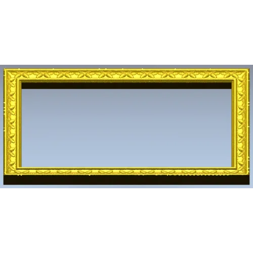 Laurel Ribbon Frame - 3D STL model for CNC milling