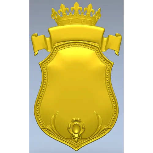 Геральдический щит с короной - 3D модель STL для ЧПУ
