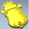 Геральдический щит с короной - 3D модель STL для ЧПУ