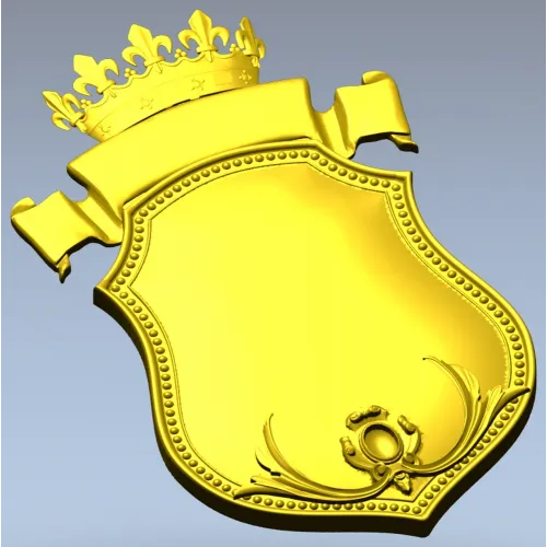 Геральдический щит с короной - 3D модель STL для ЧПУ
