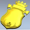 Геральдический щит с короной - 3D модель STL для ЧПУ