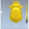 Геральдический щит с короной - 3D модель STL для ЧПУ