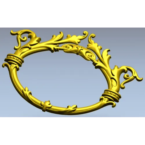 Овальная рокайльная рамка - 3D модель в формате STL для ЧПУ