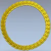 Laurel Braid Round Frame - STL 3D Model for CNC
