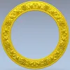 Круглая рамка с виноградной гирляндой - STL модель для ЧПУ