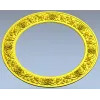 Круглая рамка с виноградной гирляндой - STL модель для ЧПУ