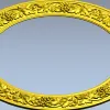 Круглая рамка с виноградной гирляндой - STL модель для ЧПУ