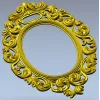 Ornate Rococo Oval Frame STL for CNC Routing