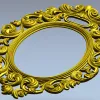 Ornate Rococo Oval Frame STL for CNC Routing