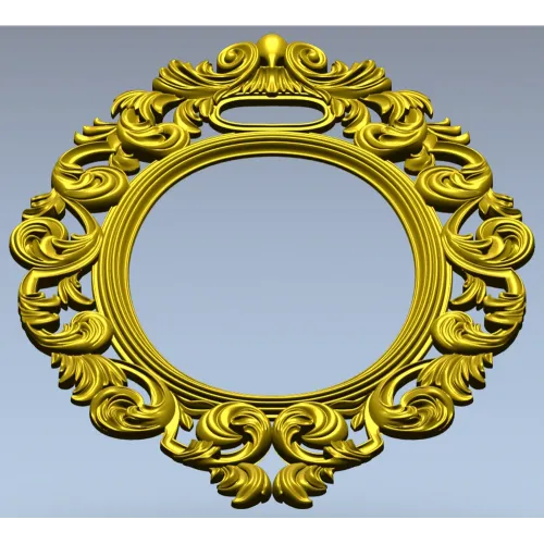 Ornate Rococo Oval Frame STL for CNC Routing