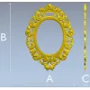 Ornate Rococo Oval Frame STL for CNC Routing