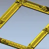 Рамка с цветочным барельефом - STL модель для ЧПУ