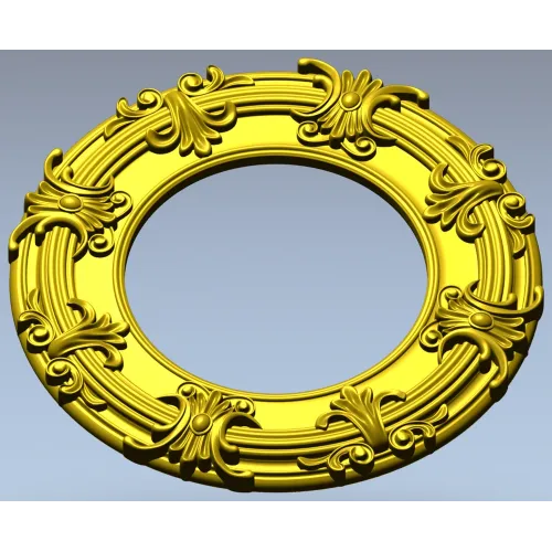 Baroque Round Frame 3D STL for CNC Milling