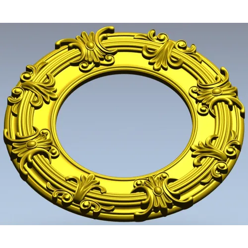 Baroque Round Frame 3D STL for CNC Milling