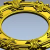 Baroque Round Frame 3D STL for CNC Milling
