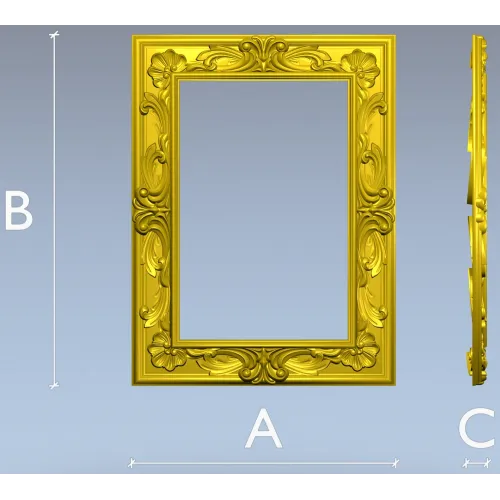 Ornate Acanthus Frame STL for CNC