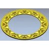Ornate Round Frame STL - High-Relief Floral Ring for CNC