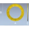 Ornate Round Frame STL - High-Relief Floral Ring for CNC