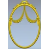 Овальная рамка с драпировкой - stl модель для ЧПУ