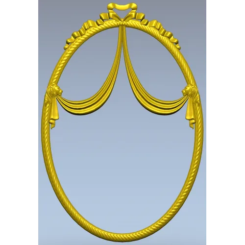 Овальная рамка с драпировкой - stl модель для ЧПУ
