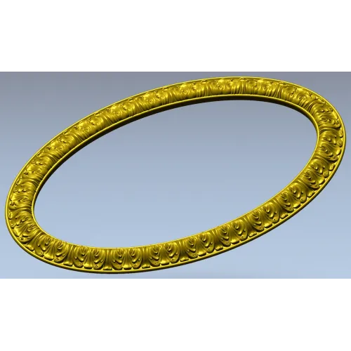 Овальная рамка с растительным орнаментом - 3D модель STL для ЧПУ