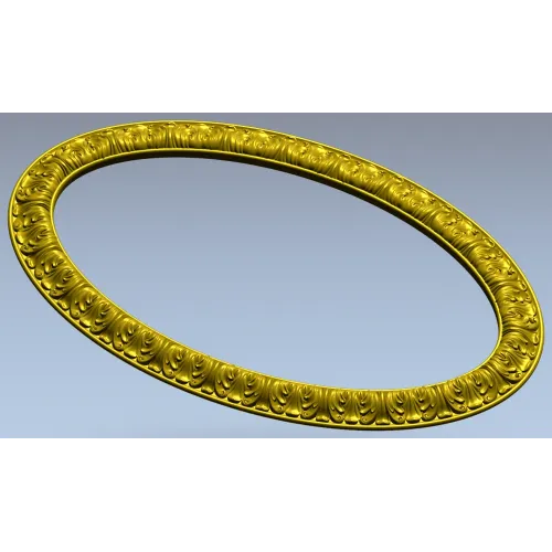 Овальная рамка с растительным орнаментом - 3D модель STL для ЧПУ