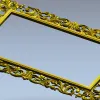 Ornate Rococo Rectangular Frame STL for CNC